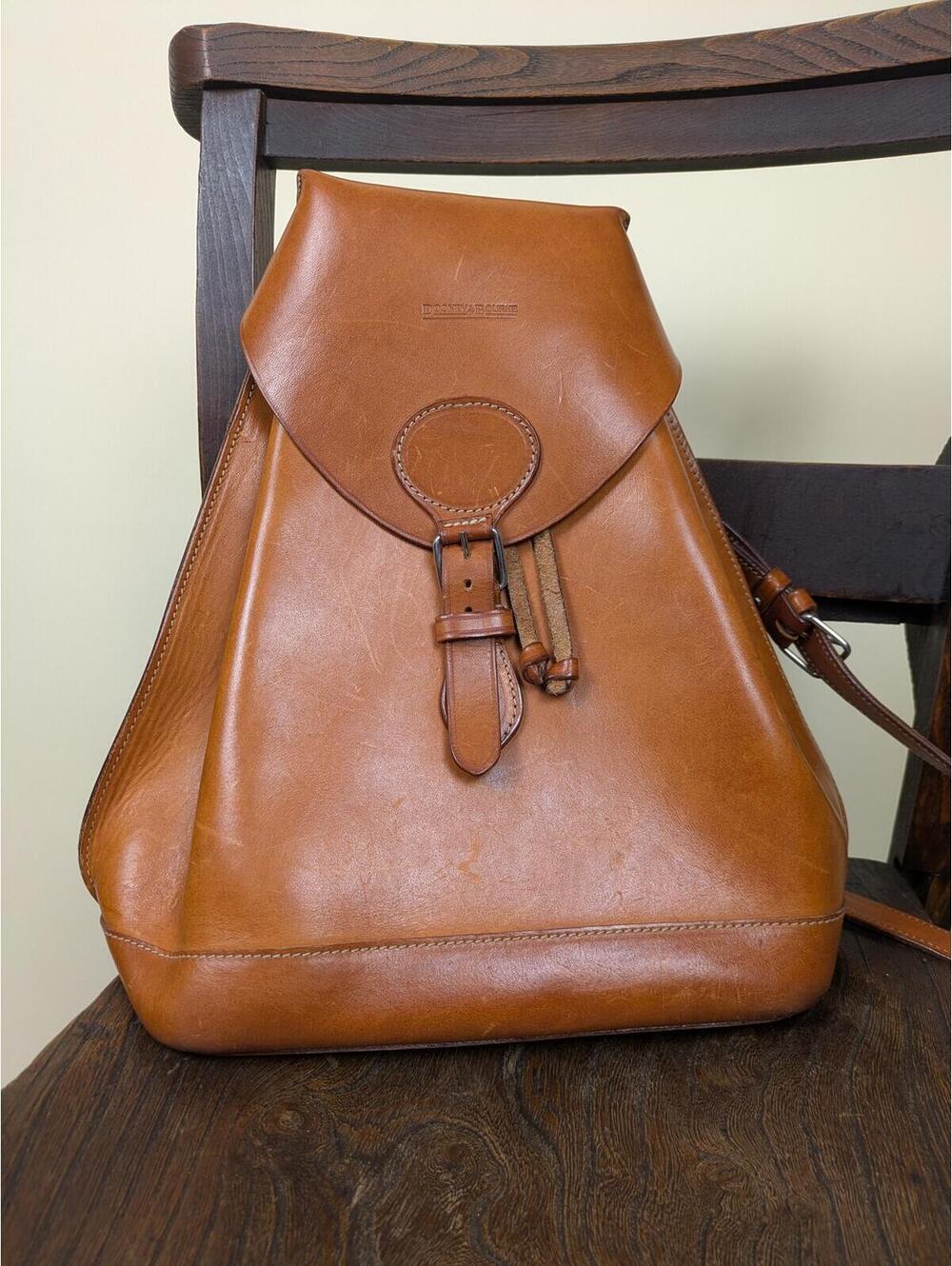1990's dooney & bourke pyramid bucket backpack